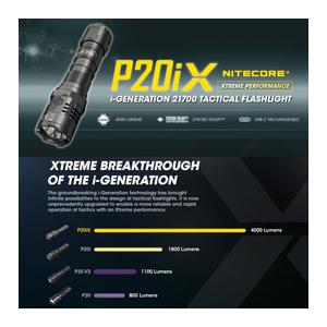 NITECORE タクティカルフラッシュライト P20iX 最大4000ルーメン 高