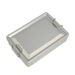 ランチボックス アルミ製 ワイヤー留め具付き 弁当箱 ロック機能付き 1