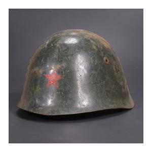 ブルガリア軍放出品 ヘルメット M51 スチール製 OD 赤星 軍払い下げ品