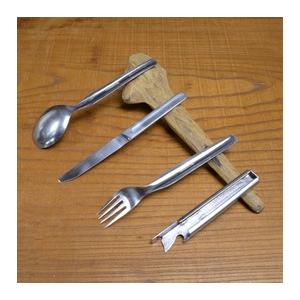 ドイツ軍放出品 カトラリー 4本セット ステンレス製 旧東ドイツ 軍
