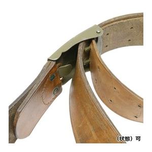 チェコ軍放出品 レザーベルト フック式 ベルト穴隠しあり スター