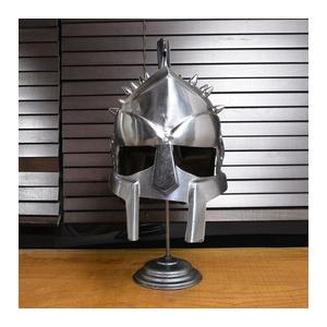 Gladiator ヘルメット 古代ローマ 剣闘士 西洋甲冑 スタンド付き 棘