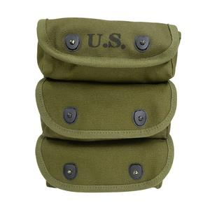 グレネードポーチ 復刻品 アメリカ軍 WW2 3連 コットンキャンバス生地
