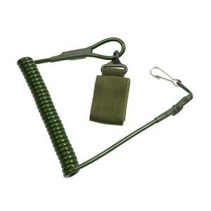 ピストルランヤード 板ナスカン付き スパイラルコード