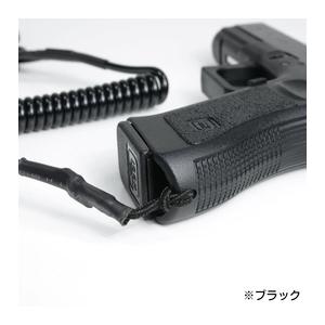 ピストルランヤード 板ナスカン付き スパイラルコード