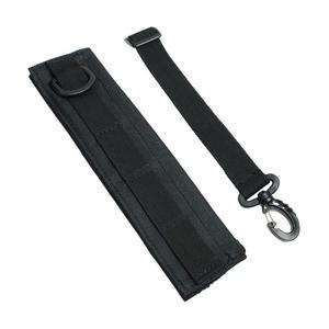COMBAT ブラック ショルダーパッド ショルダーパッド ナイロン生地製 MOLLE対応 Dカン カラビナ付き