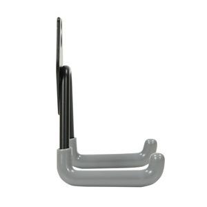 壁掛けフック 金属製 L字型 Sale ダブルフック 滑り止めラバー付き グレー 金属フック 鉄フック インテリア 二股フック 収納用品 小