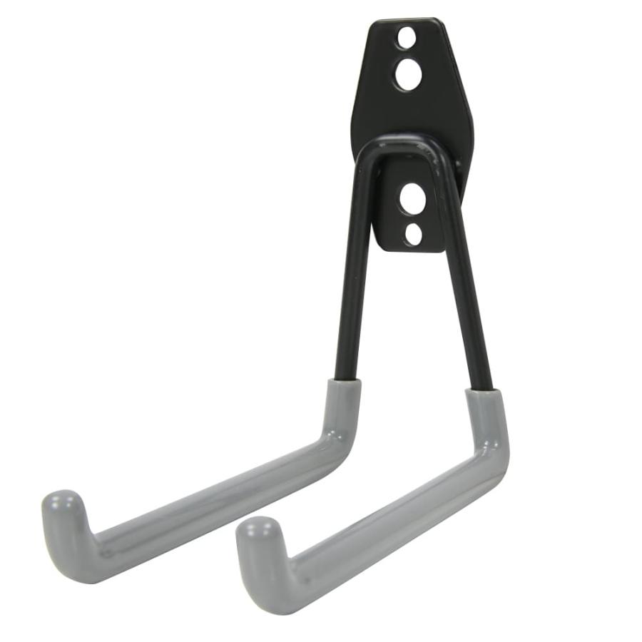 壁掛けフック 金属製 L字型 ダブルフック 滑り止めラバー付き グレー 中 金属フック 二股フック インテリア 収納用品 鉄フック Ra ミリタリーショップ レプズギア 通販 Yahoo ショッピング