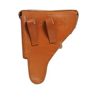 WWⅡ ドイツ軍ルガーP08革ホルスター　レプリカ、茶色★刻印有り★サバゲ WWⅡ ドイツ軍ルガーP08ホルスター（レプリカ）茶色 刻印有り サバゲ