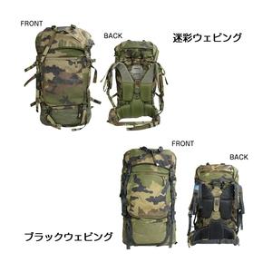 フランス軍放出品 F-2バックパック 90L CCE迷彩 [ ブラック-ボトム