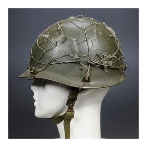 ドイツ軍放出品 ヘルメット M56 スチール製 前期型 [ ネット付き