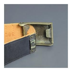 ドイツ軍放出品 トラウザーベルト レザー製 [ サイズ120 / 可 ] 軍
