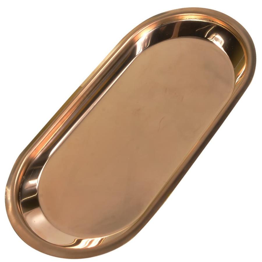 キャッシュトレー 楕円形 ステンレス 小物置き ピンク/小 コイントレー ステンレストレー トレイ ポッド 受け皿