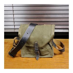 フランス軍放出品 ショルダーバッグ コットンキャンバス製 ベルト