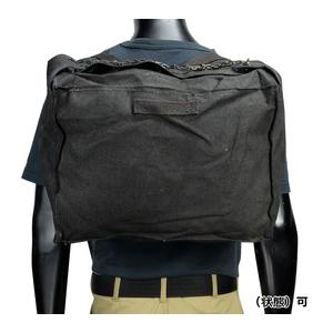 イタリア軍放出品 バックパック 帆布製 チェーン式 ブラック [ 難あり