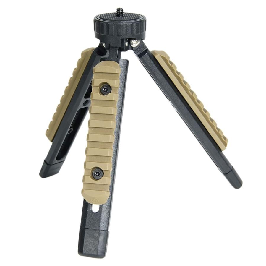タクティカル三脚 ピカティニーレール付き 耐荷重5kg スタンド タクティカル三脚 ピカティニーレール付き 耐荷重5kg スタンド