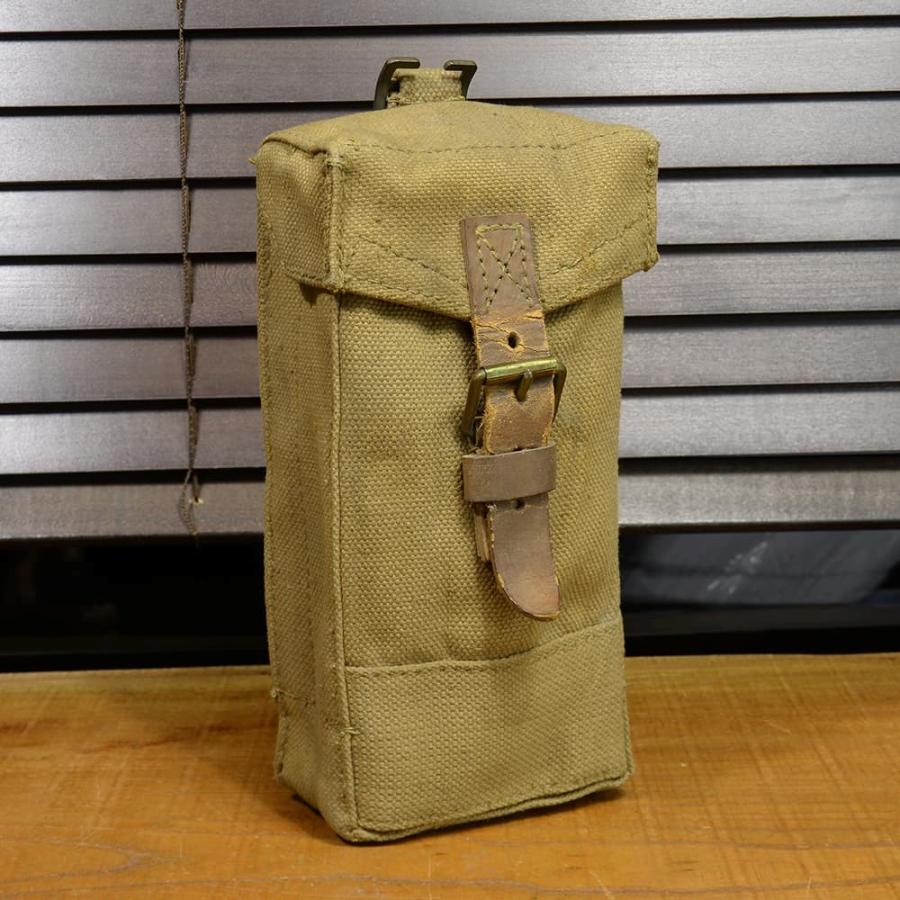 イタリア軍放出品 マガジンポーチ MK3 キャンバス生地 [ 小 / 難あり 