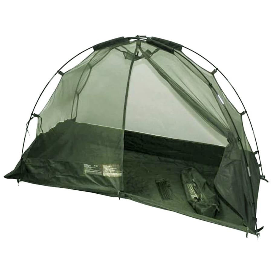 イギリス軍放出品 テント 蚊帳 ペグ&折りたたみ式アルミフレーム付き