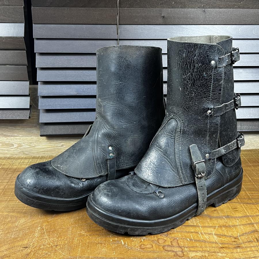 スイス軍放出品 レザーレギンス TAZ57 ゲートル [ つなぎ目あり / 難