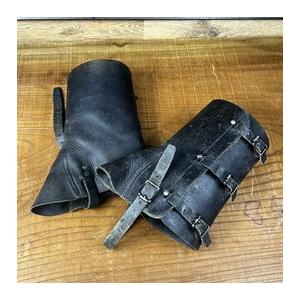 スイス軍放出品 レザーレギンス TAZ57 ゲートル [ 難あり / つなぎ目