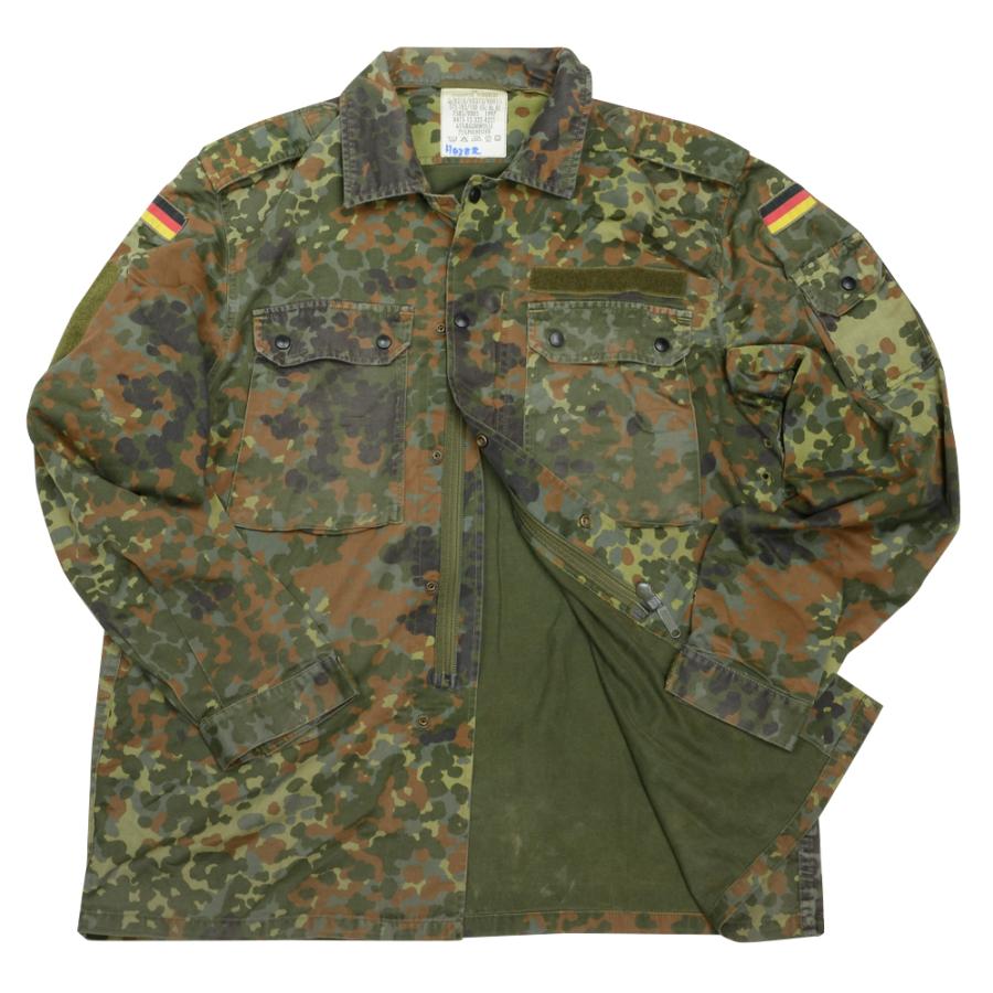 ドイツ軍放出品 コンバットジャケット 国旗パッチ付き フレクター迷彩 