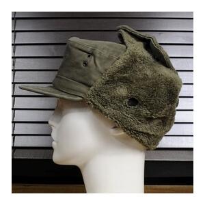 オーストリア軍放出品 ウィンターキャップ 防寒 ODカラー [ 58 / 良い