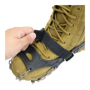 アイゼン 登山用具 ゴムバンド 13本爪 シュタイクアイゼン 収納袋付き