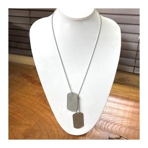 フランス軍放出品 ドッグタグ アルミ製 チェーン付き [ デッドストック