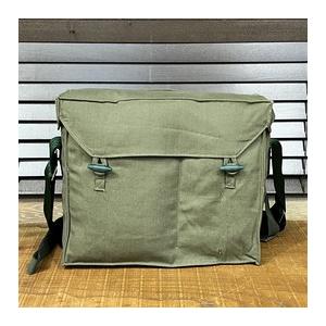 ブルガリア軍放出品 ガスマスクバッグ 帆布 ODグリーン [ 難あり