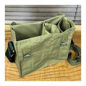 ブルガリア軍放出品 ガスマスクバッグ 帆布 ODグリーン [ 難あり