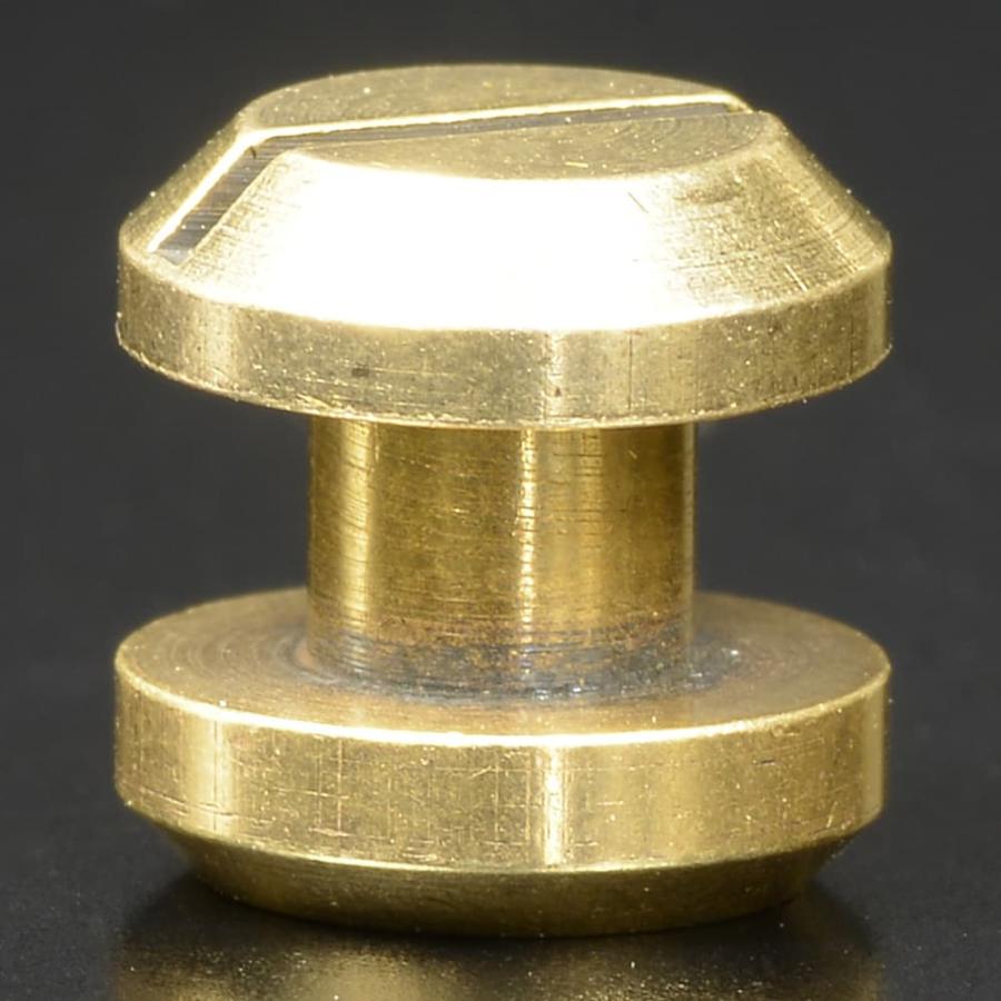 シカゴスクリュー 凹型 真鍮 頭径10mm 軸径5mm [ アンティークゴールド