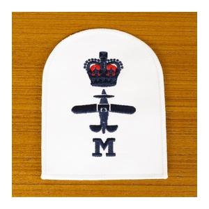 イギリス軍放出品 ワッペン ROYAL NAVY ホワイト 部隊章ワッペン 2枚組