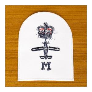 イギリス軍放出品 ワッペン ROYAL NAVY ホワイト 部隊章ワッペン 2枚組