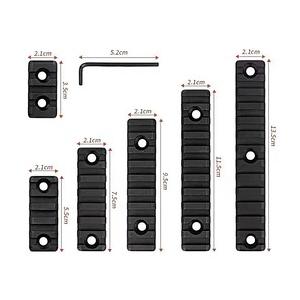 マウントレール M-LOK対応 ピカティニー規格 アルミ製 [ 3 ] トップ
