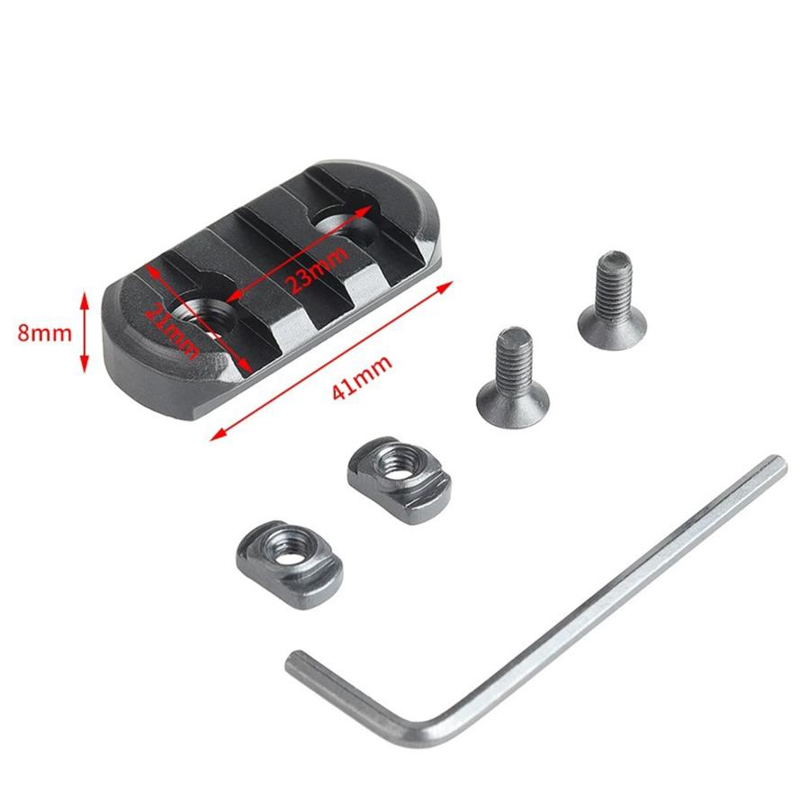 マウントレール M-LOK対応 アルミニウム製 3スロット : ミリタリー