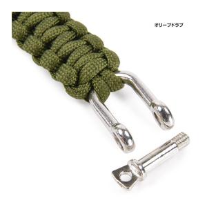 スナップシャックル＋パラコード 本格サバイバルブレスレットOR　やや傷や汚れあり パラコードブレスレット シャックル [ グレー ] パラシュートコード