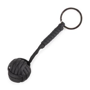 パラコードキーホルダー 猿玉 鉄球入り [ ブラック ] モンキー