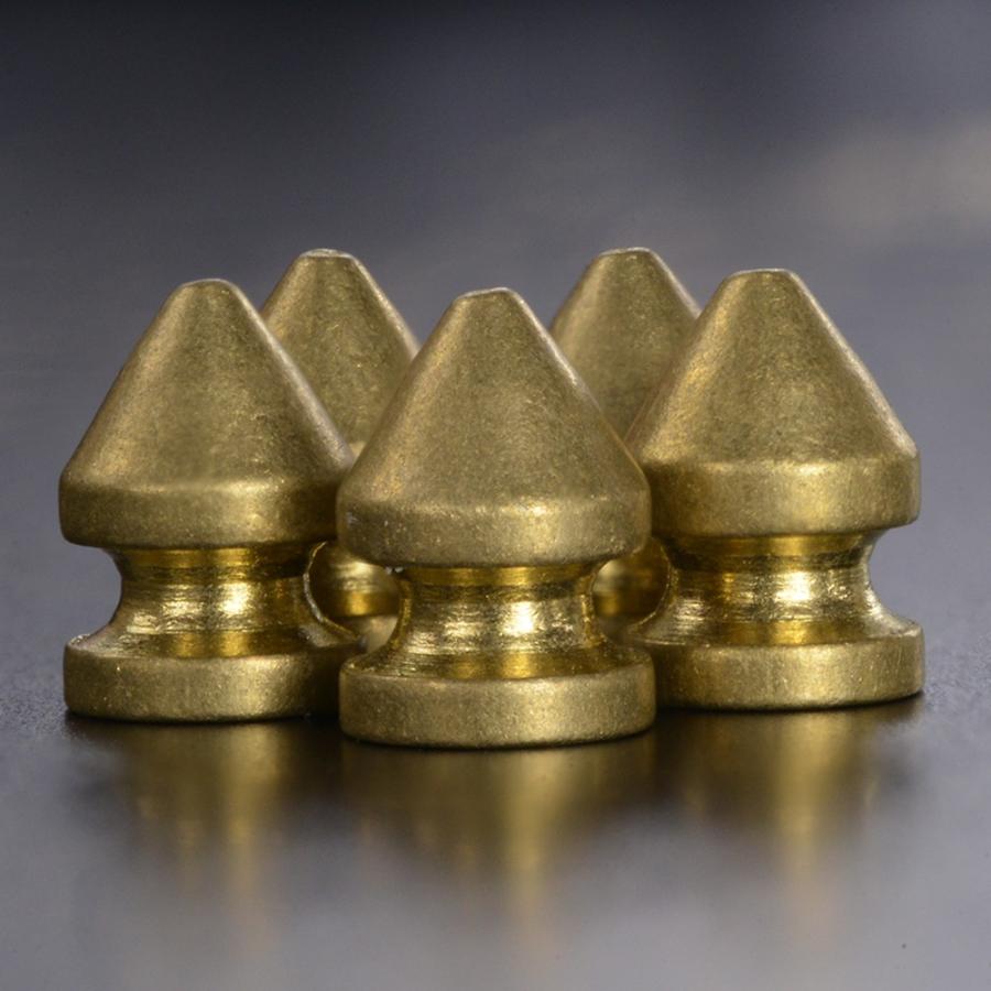 真鍮スタッズ ツリースパイク H8mm×φ6mm 木 金 スタッズベルト 革細工