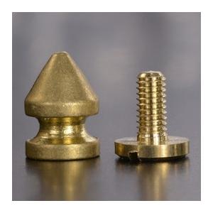 真鍮スタッズ ツリースパイク H8mm×φ6mm 木 金 スタッズベルト 革細工