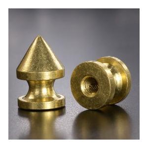 真鍮スタッズ ツリースパイク H12mm×φ8mm マイナスネジ 木 金 スタッズ