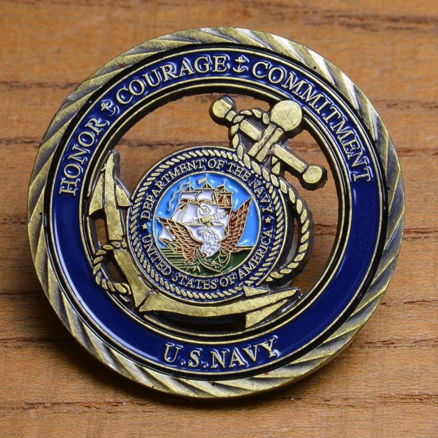 チャレンジコイン 紋章 アメリカ海軍省 記念メダル Challenge Coin 