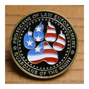 チャレンジコイン 警察犬 K9 足跡 記念メダル Challenge Coin 記念