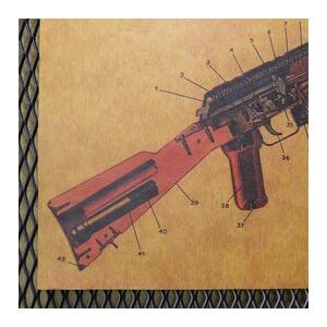 ミリタリーポスター USSR AKM カラシニコフ突撃銃 仕様図 B3サイズ