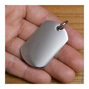 ステンレス製 ドッグタグプレート 厚さ3mm [ 小 / ツヤあり