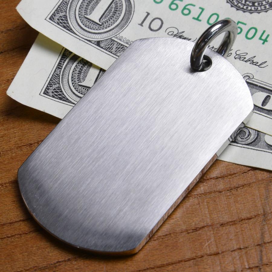 ステンレス製 ドッグタグプレート 厚さ3mm [ 小 / ツヤなし