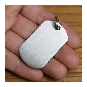 ステンレス製 ドッグタグプレート 厚さ3mm [ 小 / ツヤなし