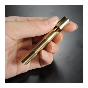 真鍮製 ホイッスル 竹笛型 スティックホイッスル ブラス 雑貨