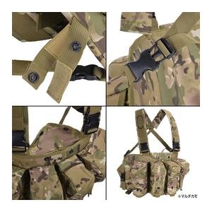 自家製　M4 M16(STANAGマガジン)用チェストリグ AKマグ対応 チェストリグ AKマガジン 8本収納 [ タン ] | 弾薬帯 M4