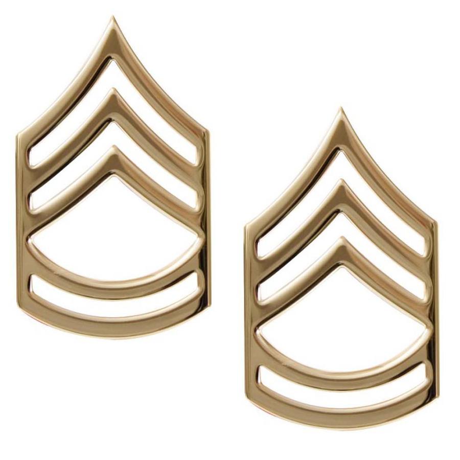ROTHCO Rothco ピンバッジ 米軍階級章 一等軍曹 2個セット [ ゴールド  