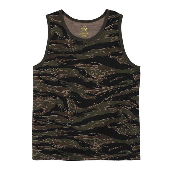 Rothco タンクトップ コットン混紡 迷彩 タイガーストライプ Mサイズ メンズtシャツ 半そで 定番から日本未入荷